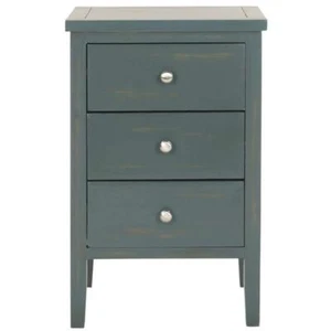 SAFAVIEH Living Room Furniture 14.2"W Individual 1-pieces Rectangle Wood Blue - Picture 1 of 5