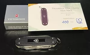 Victorinox Minichamp black, noir, black Alox, limited edition only 100 pieces - Imagen 1 de 4