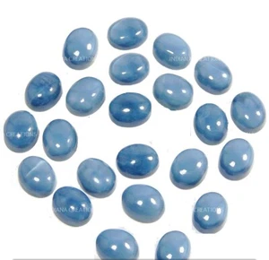 Piedra preciosa suelta calibrada ópalo azul natural cabujón ovalado de 5x7 mm a 20x25 mm - Imagen 1 de 2