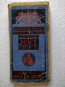 Vintage Bartholomäus überarbeitete halbe Zoll konturierte TUCH Karte blaue Abdeckung - Bild 1 von 1