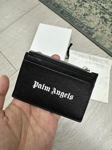 Cartera para monedas con logotipo de PALM ANGELS | Negra | PVP £300 | 100% auténtica tarjetera - Imagen 1 de 8