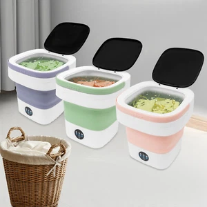 Portable Washing Machine 12L Mini Foldable Washer Touch Screen Timer For Travel - Picture 1 of 51