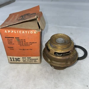 NOS THERMOSTAT 113C 1940 1954 Dodge Plymouth Chrysler Desoto - Foto 1 di 4