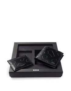 Hugo Boss Mens Wallet & Cardholder Gift Set Black 5051366 Brand New 100% Genuine - Picture 1 of 6