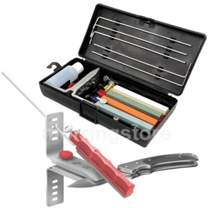 Knife Sharpener Kit 5 Whetstones Fix-angle Sharpener System For Lansky Deluxe - Picture 1 of 18