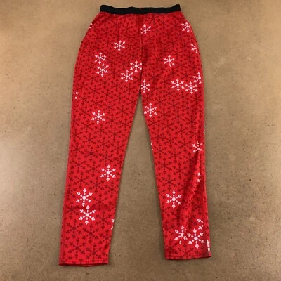 Hot Chillys Youth Size XL Red Snowflake Print Thermal Base Layer Pants New - Image 1 of 4