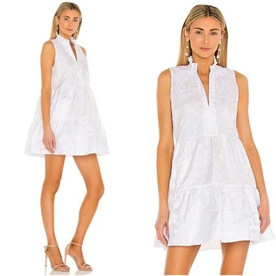 Amanda Uprichard Sleeveless Saffron Floral Mini Dress White XS - Image 1 of 4