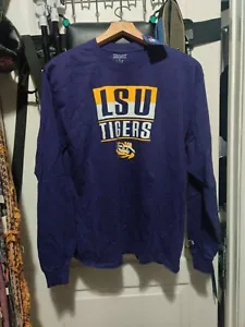 Men's LSU Tigers Purple Long Sleeve T Shirt Size Large - Picture 1 of 7