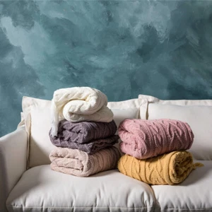 130*160cm Knitted Blanket Throw Tassel Air Conditioning Office Warm Blankets New - Picture 1 of 41