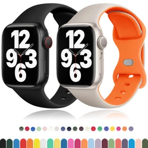 Correa deportiva de silicona para Apple Watch 10 9 8 7 6 SE 41/42/45/46/49mm Ultra 2 - Imagen 1 de 56