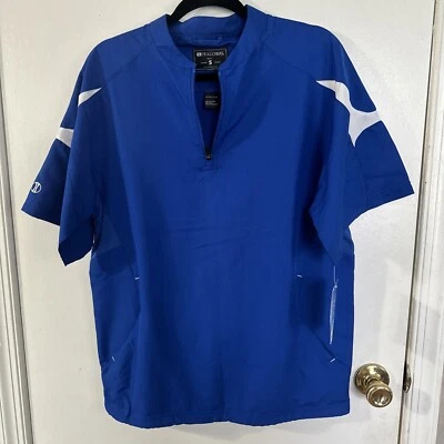 Holloway Size S NWT Blue Short Sleeve Half Zip Polyester Shirt - Image 1 of 4