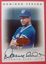 1996 Leaf Signature Domingo Cedeno Autograph Toronto Blue Jays