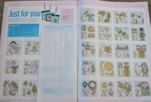 Cross Stitch Chart Only - Alphabet Christmas Motifs Gift Present Tags - Imagen 1 de 1