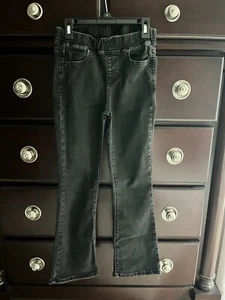 Girls Cat & Jack Black Flare Jeans 12 Slim  - Picture 1 of 3