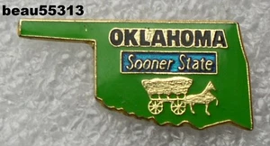 ⭐OKLAHOMA ESTADO EE. UU. IDEAL PARA CHAQUETA CHALECO HARLEY SOMBRERO VIAJE PIN MOTOCICLETA - Imagen 1 de 1