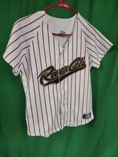 Sacramento River Cats Minor League Baseball Womens Jersey White Pinstripe Medium