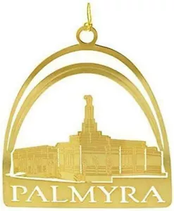 C29 Ornament Palmyra Tempel 24kt Goldplatte Mormone ein Moment in der Zeit HLT CTR - Bild 1 von 8
