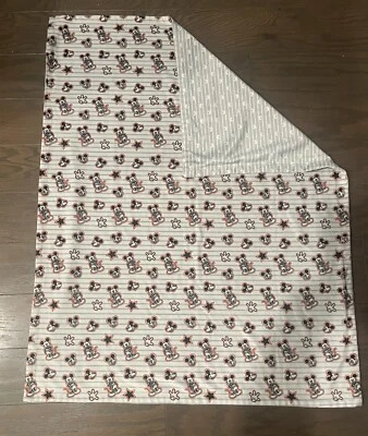 Manta para cuna de bebé de felpa color muiti a rayas estrellas de Mickey Mouse de Disney Foto 1 de 4