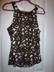 AB STUDIO XL BRAUN-WEISSE SÜSSE BLUSE - Bild 1 von 6