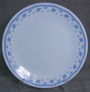 Vintage Corelle Corning Glassware USA Morning Blue Dinner Plate Floral - Picture 1 of 1