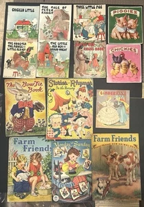 Chickies Vintage Kinderbuch Monday To Sunday Merrill Company 1949, Fliege, - Bild 1 von 3