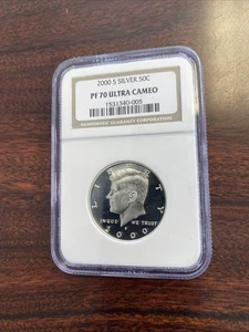 2000 S Kennedy Silber Half Dollar NGC PF70 Ultra Cameo PR 70 Old Holder - Bild 1 von 2