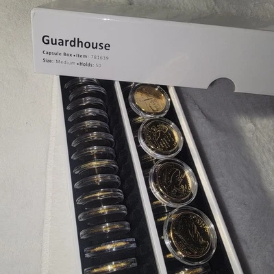 Complete 56 State+Territory 1999-2009 Gold-Plated Quarter Set w GUARDHOUSE BOX - Image 1 of 3