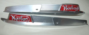 Pair of Norton Atlas Dominator Tank Badges - Red Emblem - Picture 1 of 15