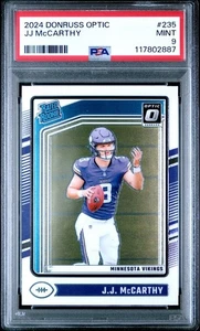 2024 Panini Donruss Optic - Rated Rookie J.J. McCarthy 235 PSA 9 Mint (RC) - Bild 1 von 2