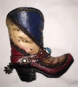 Bota de Vaquero Pequeña Cerámica Porta Lápices Coleccionable RWB Joya Nuevo (4342) - Imagen 1 de 4