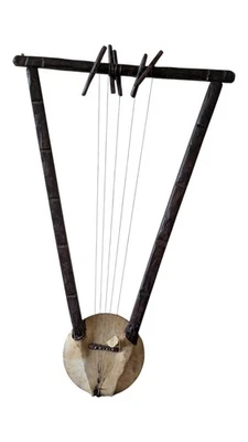 Vintage Ethiopian Kirar - Handcrafted Traditional Stringed Musical Instrument - Image 1 of 4
