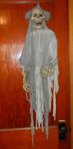 3' großes Vintage gruseliges hängendes Skelett Geist Ghul Halloween Dekoration - Horror - Bild 1 von 12