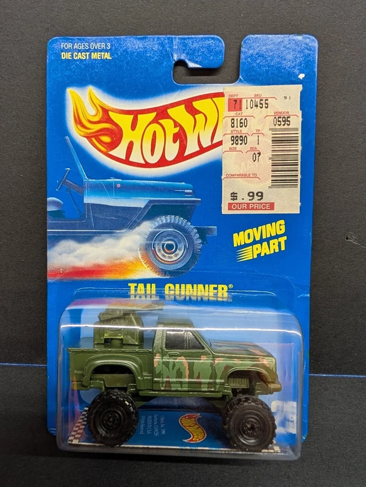 HOT WHEELS  1989 #29 Tail Gunner Con Wheels BLUE CARD Light TW - Image 1 of 4