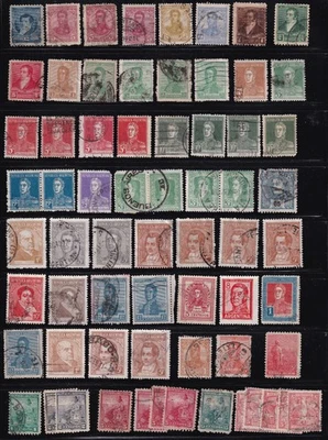 ARGENTINA. Collection. 3 Sheets/136 stamps. Possible finds. - Image 1 of 3