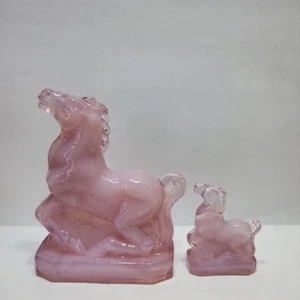 Boyd Art Glass Joey the Horse Enchantment #8 Made 1989 & Miniature Enchantment - Picture 1 of 10