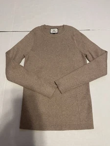 Suéter Tuckernuck Talla Grande Tostado Acanalado Cuello Redondo Manga Larga Alden - Imagen 1 de 6
