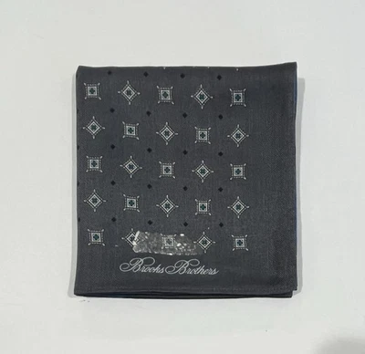 "PAÑUELO HOMBRE BROOKS BROTHERS ART VINTAGE AZUL ALGODÓN PAÑUELO DE BOLSILLO 19,5""" Foto 1 de 4