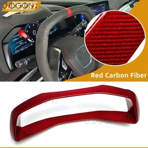 Red Carbon Instrument Cluster Trim Cover For Corvette C8 Stingray Z06 E-Ray 20+ - Picture 1 of 13