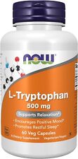NOW Supplements, L-Tryptophan 500 mg, Encourages Positive Mood*, Supports Relaxa