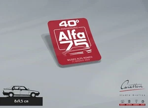 ADESIVO CELEBRATIVO ALFA ROMEO 75 40° ANNIVERSARIO - ROSSO - Imagen 1 de 1