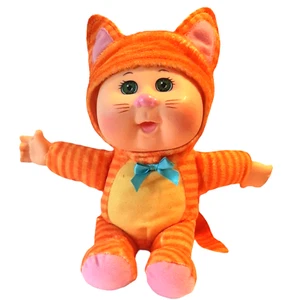 Cabbage Patch Kids Cuties Plush Animal Baby Tiger Cat Baby Doll Orange 10in - Picture 1 of 11