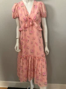 LoveShackFancy for Target-Women's Fleur Dress Size 8 Pink Melon Romantic - Picture 1 of 5
