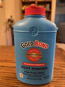 Gold Bond Foot Powder Medicated Max Strength With Talc Original Formula 4 Oz New - Picture 1 of 2