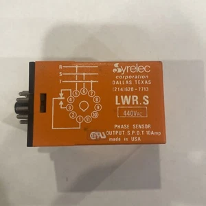 SYRELEC LWR.S -440VAC PHASE SENSOR SPDT 10AMP - Picture 1 of 3