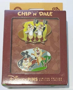 Chip and Dale Then and Now 80th Anniversary Boxed Set Disney Pin O01 - Picture 1 of 5