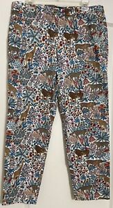 Talbots Relaxed Chino Pants Women’s Size 10 Multicolor Floral Jungle Print EUC