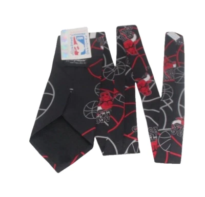Corbata de poliéster vintage años 90 Wally Wear novedad logotipo del equipo Chicago Bulls de la NBA nueva con etiquetas  Foto 1 de 4