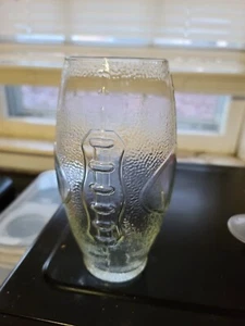 Football Shaped Drinking Glass 6 3/4" High - Picture 1 of 1
