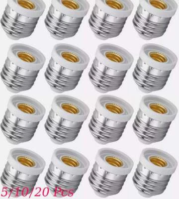 10/20X Light Bulb Socket Adapter Medium Base E27 to Candelabra E12 Screw Reducer - Image 1 of 4
