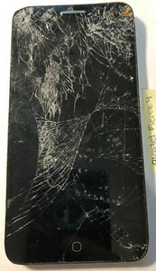 [BROKEN] ALCATEL Fierce 4 16GB Black (MetroPCS) Parts Repair Cracked NO POWER - Picture 1 of 2